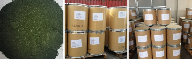 Dark green crystalline powder